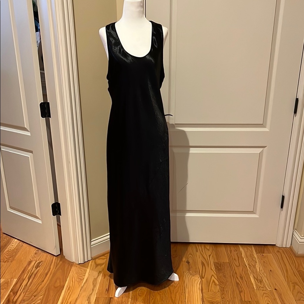Banana Republic Elegant Black Sleeveless T Strap Maxi Dress